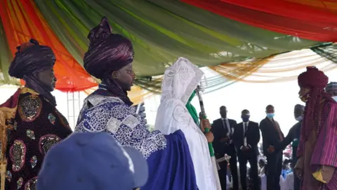 BBC The Emir of Bichi holding the staff of office