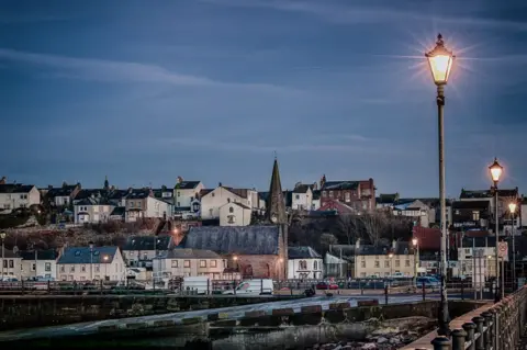 Getty Images View of the harbour front and buildings in Maryport