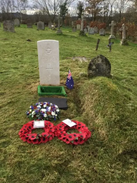 Crown Copyright Sqn Ldr Cremin's grave