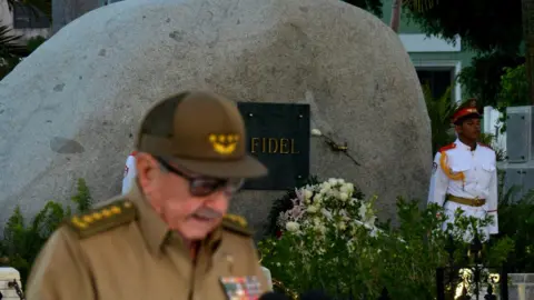 AFP Cuban First Secretary of Communist Party Raul Castro gives a speech on January 1, 2019