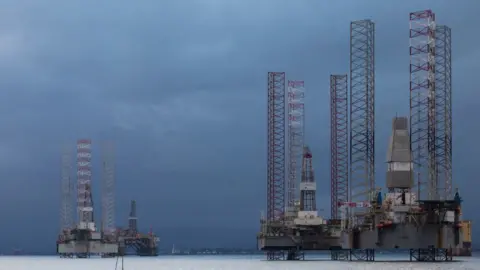 Getty Images Oil rigs in Cromarty Firth