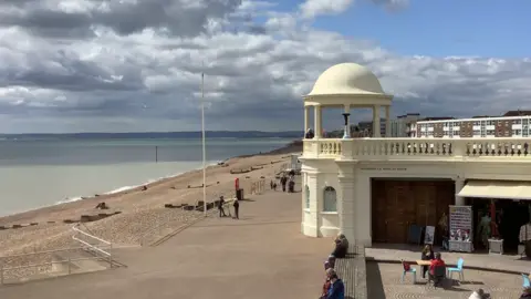 BBC view westwards from the Bexhill seafront