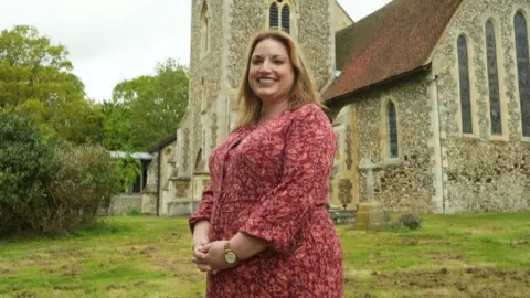 Jamie Niblock/BBC Tayrina Ferguson, trainee vicar at All Saints Church, Stisted