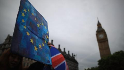 Thousands at 'March for Europe' Brexit protest - BBC News