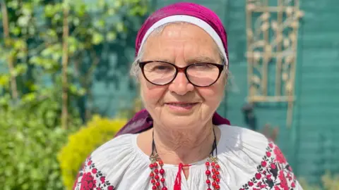 Lady wearing traditional Vyshyvanka