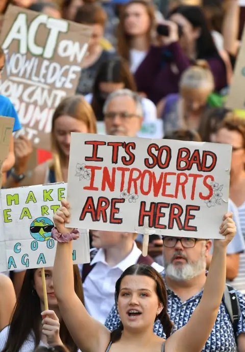 Getty Images Protesters in Edinburgh