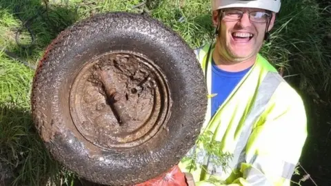 Tyre found in culvert