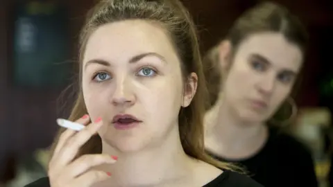 Tim Smith Lucy Hird (left) plays the young Andrea, and Emily Spowage is the older Andrea