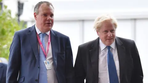 Getty Images Conor Burns and Boris Johnson