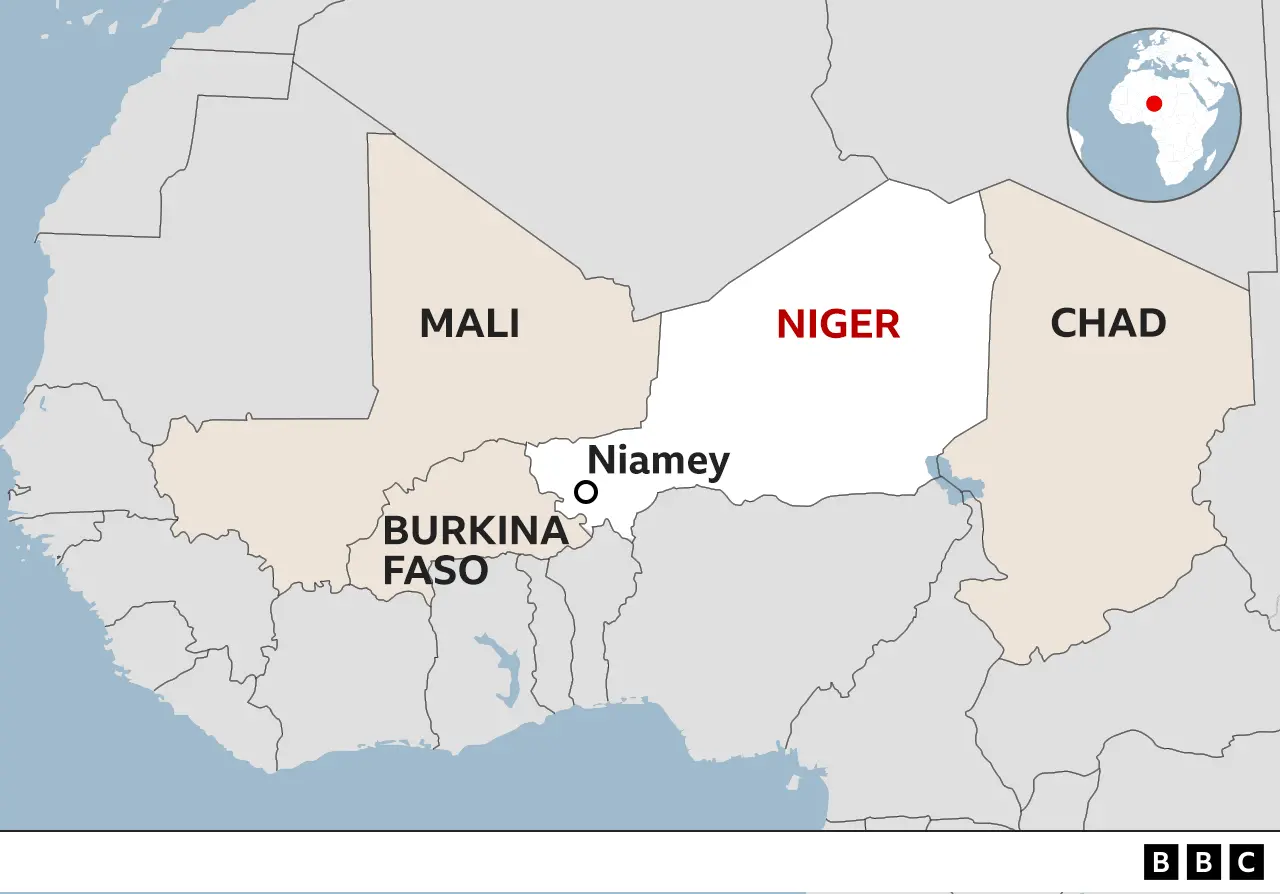 A map showing the Sahel region