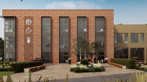 West Mercia Police and Crime Commissioner An artist's impression of the police station