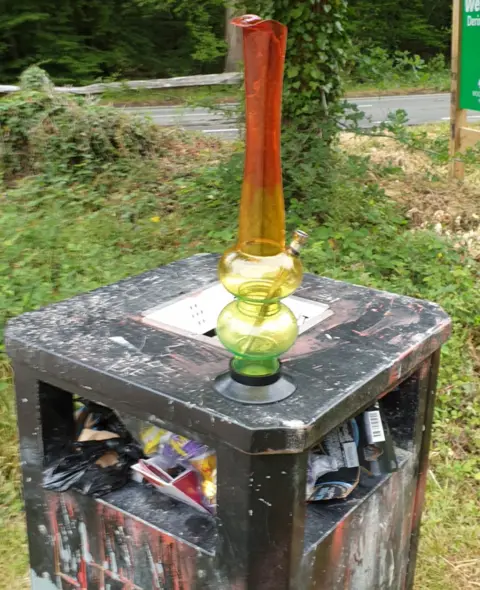 The Woodland Trust Drug paraphernalia, and litter were left in Dering Wood and car park