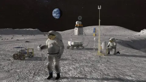 NASA Humans on Moon