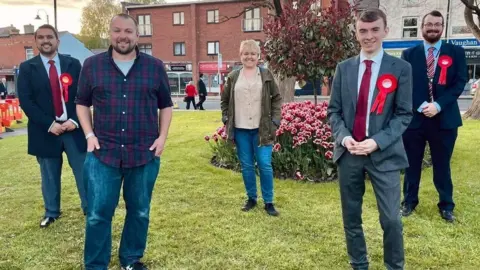 Ciaron Boles  Ciaron Boles (second from right) with fellow Labour party members