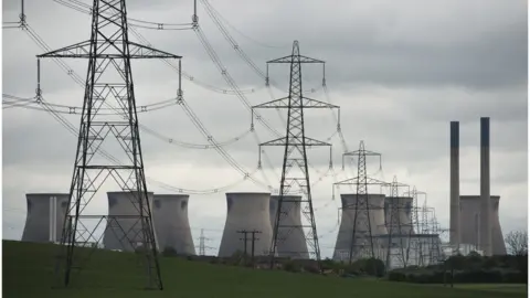 Getty Images Electricity pylons