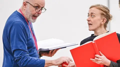 Rehearsals for National Theatre Wales' Cost of Living production