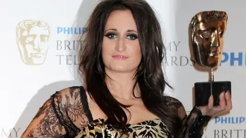 Getty Images Lauren Socha with her Bafta