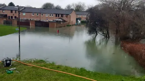Buckinghamshire Fire and Rescue Flooding in Milton Keynes.