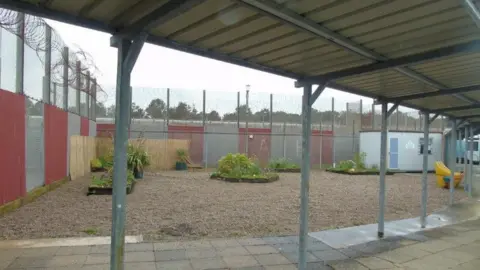 A view of the park site before prisoners helped to transform it into a play area