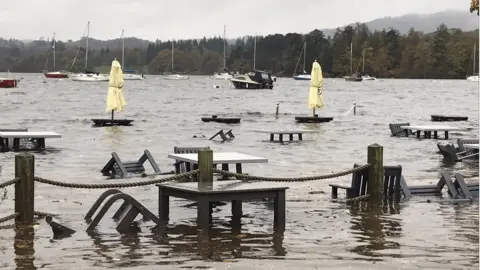 Kingsley Jones Flooding at Waterhead in Ambleside