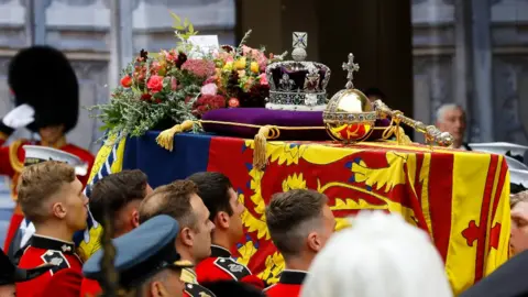 PA Media Coffin of Queen Elizabeth II