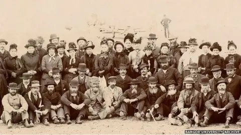 Bangor University Archive Some of the original passengers from the Mimosa, pictured 25 years after they arrived in Patagonia