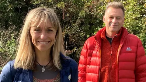 Jill Bennett/BBC Michaela Strachan and Chris Packham