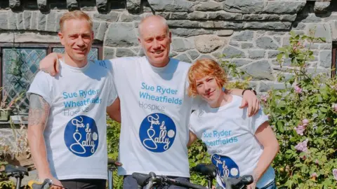 Sue Ryder Joe Richards (left), Ben Richards (centre) and Emily Letch (right)