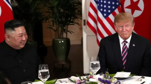 Reuters Kim Jong-un and Donald Trump in Vietnam - February 2019