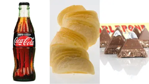 Coca-Cola/Getty Coca-Cola, Pringles and Toblerone