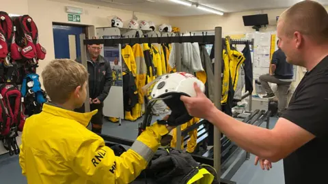 Robin Cotgreave Henry at the lifeboat station