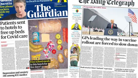 The Guardian and Telegraph