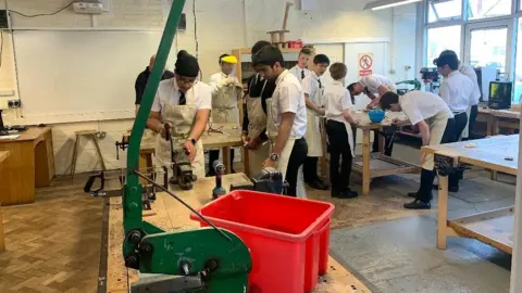 Simon Dedman/BBC Pupils at Southend School for Boys