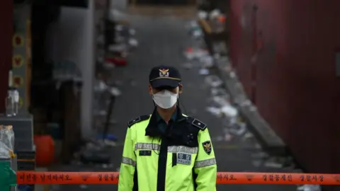 Getty Images Police at Itaewon