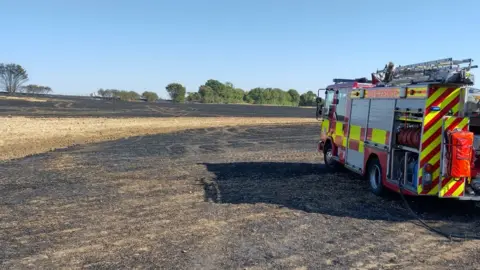 Essex County Fire and Rescue Service Broomfield field fire in Essex