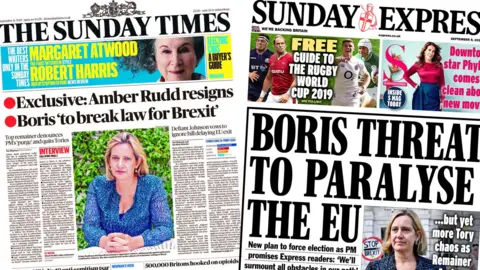 Front pages for 8 September 2019