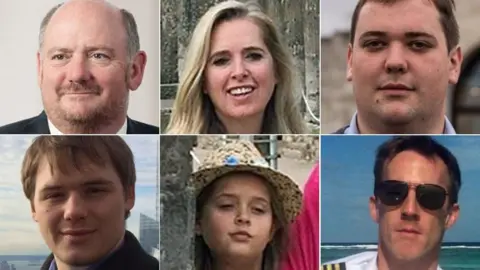 PA and Facebook Richard Cousins, Emma Bowden, Will Cousins, Gareth Morgan, Heather Bowden, Ed Cousins (clockwise from top left)