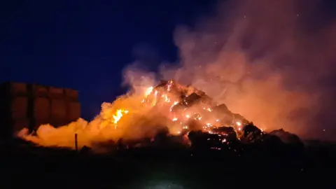 Large fire near Westmill in Buntingford