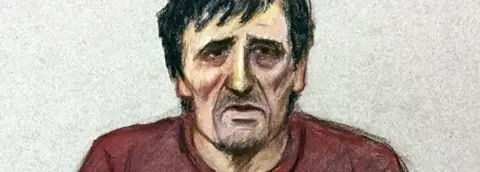 Julia Quenzler Court drawing of Darren Osborne