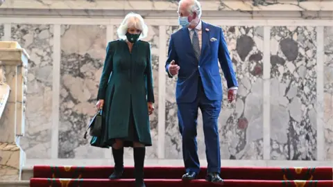 Tim Rooke Prince of Wales and Duchess of Cornwall in Belfast City Hall on 18 May