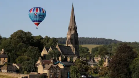 Reuters Chatsworth House Country Fair hot air balloons