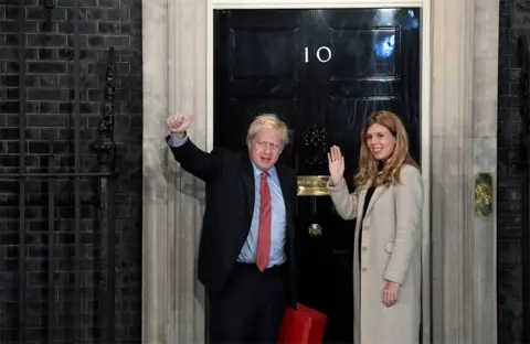 Reuters Boris Johnson and Carrie Symonds arrive at 10 Downing Street