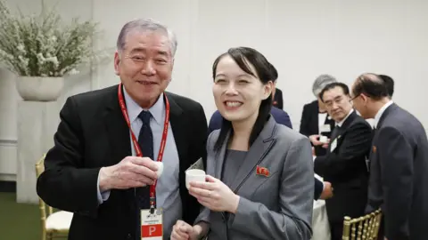 Moon Chung-in Professor Moon Chung-in drinks soju with Kim Jong-un's sister, Kim Yo-jong, during one of the inter-Korean summits