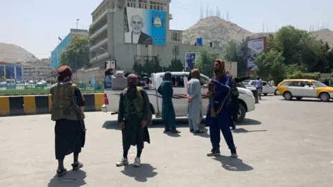 Taliban fighters in Kabul