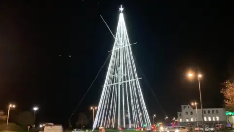 BBC The Tree of Joy lit up