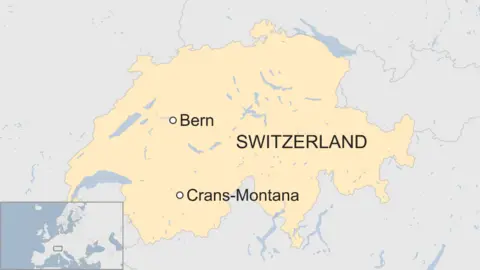 Map showing the resort and Bern