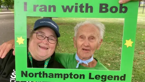 Michelle Lewis / Northampton parkrun Bob and runner