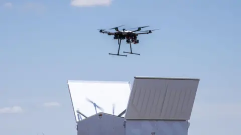 Fortem Technologies A drone interceptor emerging from its hangar