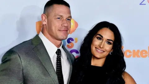 Getty Images WWE stars John Cena and Nikki Bella