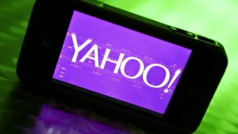 AFP Yahoo logo on a smartphone